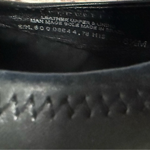 Tory Burch Black Leather Flats with Gold Logo Medallions - Picture 6 of 9